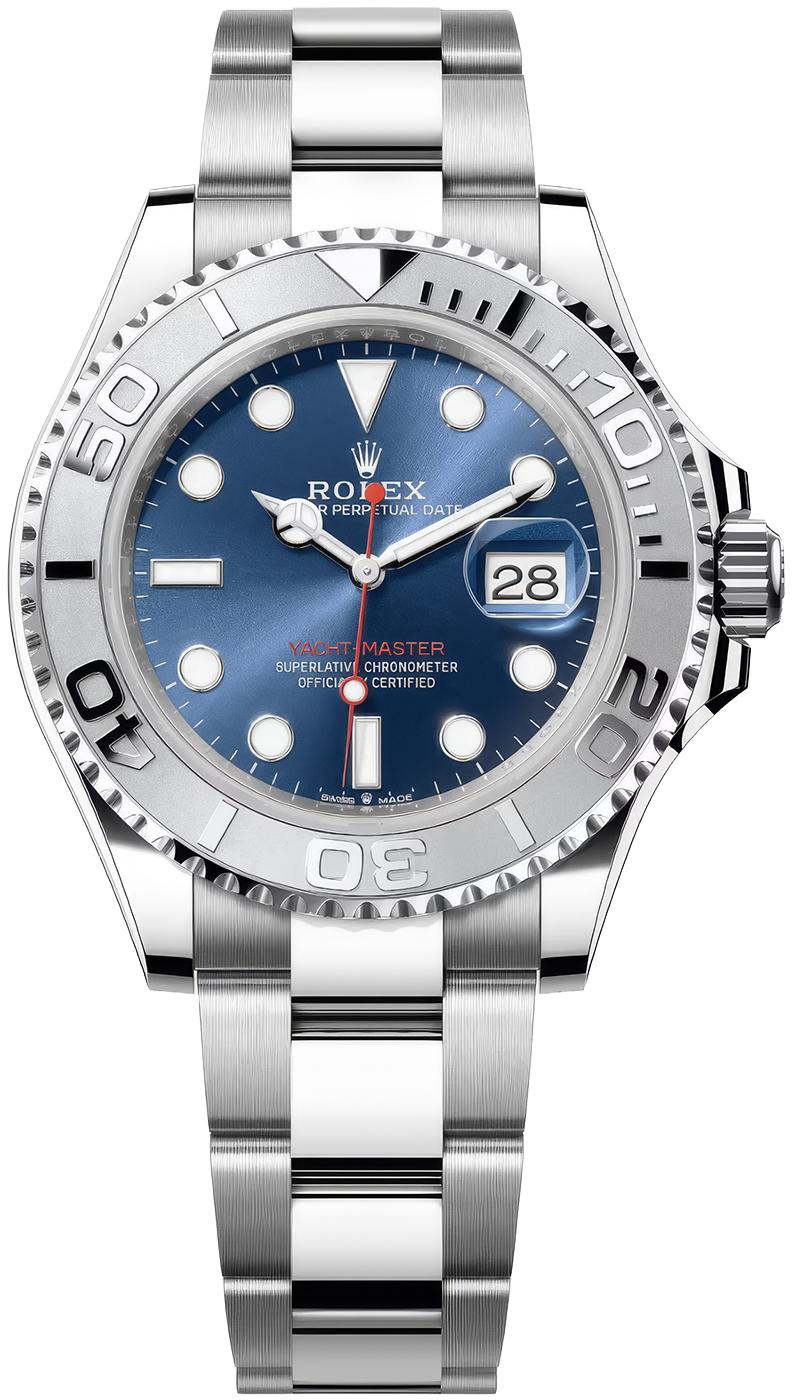 Rolex Yacht-Master 40mm Blue Dial Platinum Bezel Oyster Bracelet