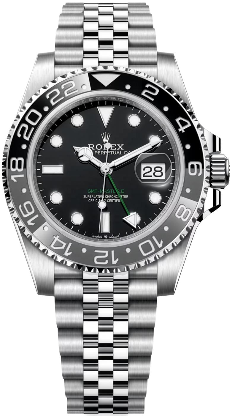 Rolex GMT-Master II "Bruce Wayne" 40mm Black Dial Black Bezel Jubilee Bracelet