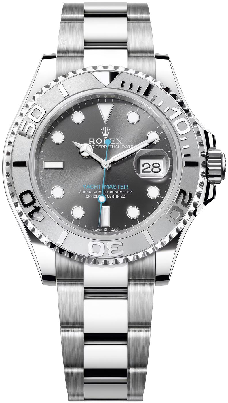 Rolex Yacht-Master 40mm Rhodium Dial Platinum Bezel Oyster Bracelet