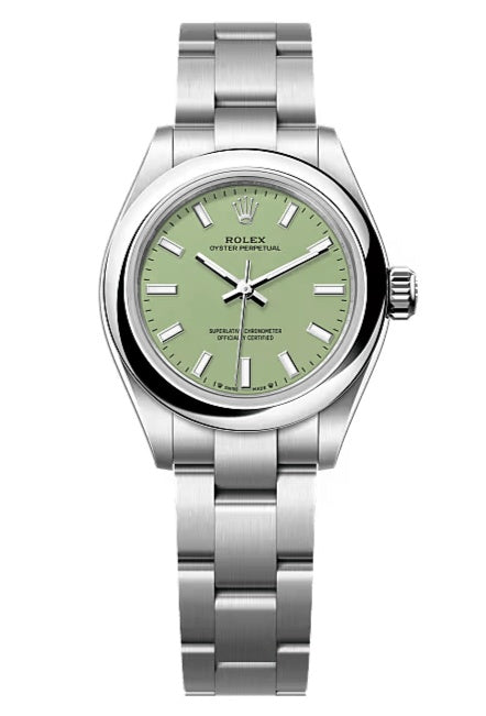 Rolex Oyster Perpetual 28mm Pistachio Dial Oyster Bracelet