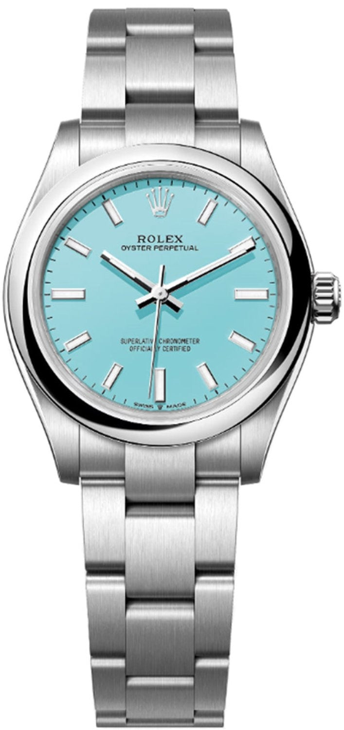 Rolex Oyster Perpetual 31mm Turquoise Blue Dial Oyster Bracelet
