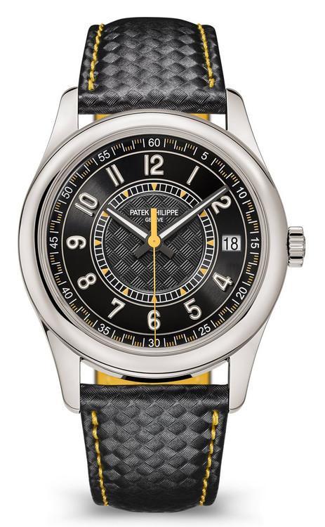 Patek Philippe Calatrava 18k White Gold 40mm "Yellow" Black Dial