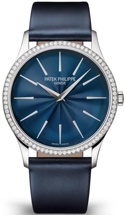 Patek Philippe Calatrava 18k White Gold 35mm Blue Dial