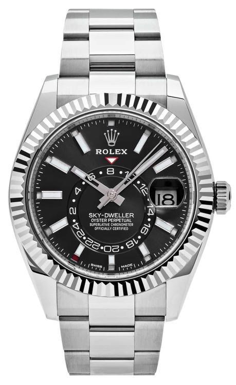 Rolex Sky-Dweller Stainless Steel Black Dial Oyster
