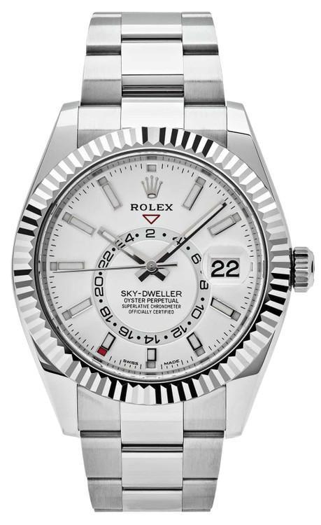 Rolex Sky-Dweller Stainless Steel White Dial Oyster