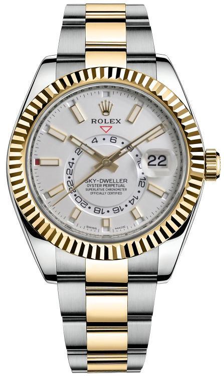 Rolex Sky-Dweller Two-Tone 42mm White Dial Oyster