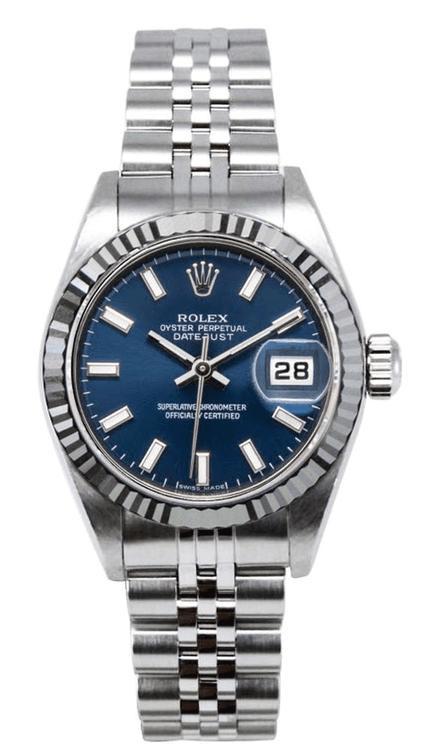 Rolex Lady-Datejust Stainless Steel 26mm Blue Index Dial