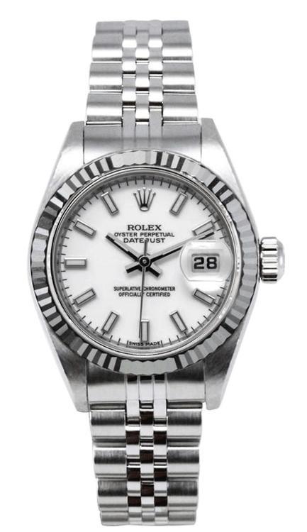 Rolex Lady-Datejust Stainless Steel 26mm White Index Dial