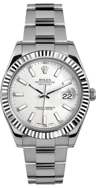 Rolex Datejust II Stainless Steel 41mm White Index Dial