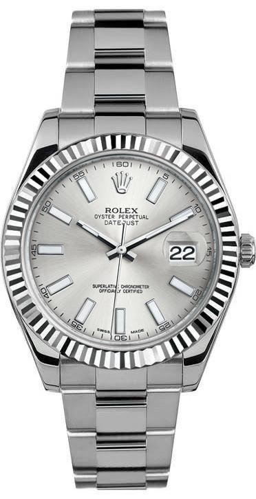 Rolex Datejust II Stainless Steel 41mm Silver Index Dial