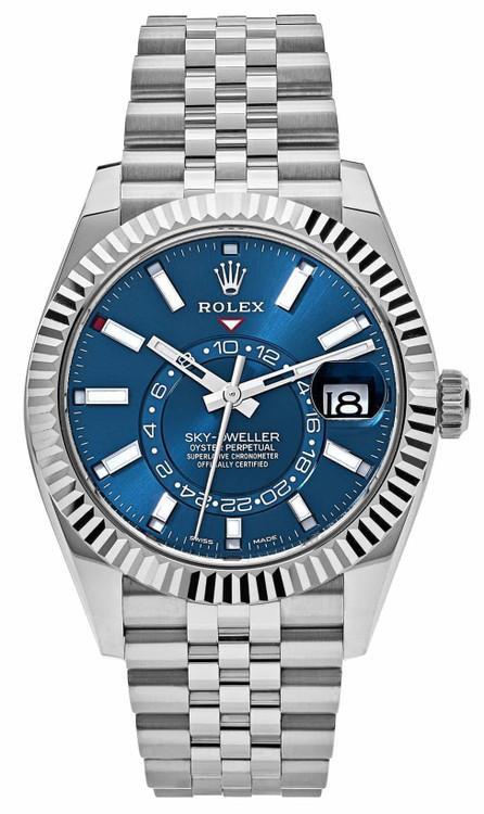 Rolex Sky-Dweller Stainless Steel Blue Dial Jubilee