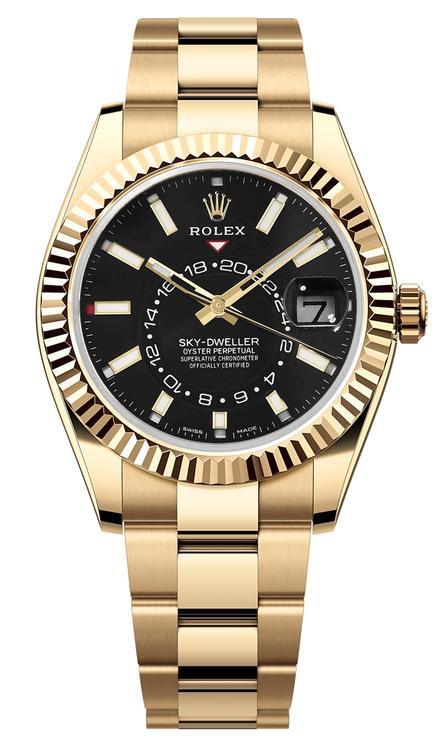 Rolex Sky-Dweller Yellow Gold 42mm Black Dial