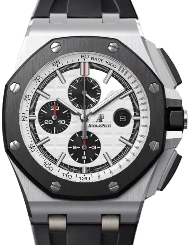 Audemars Piguet Royal Oak Offshore Chronograph 44mm Steel Silver Dial Black Ceramic Bezel