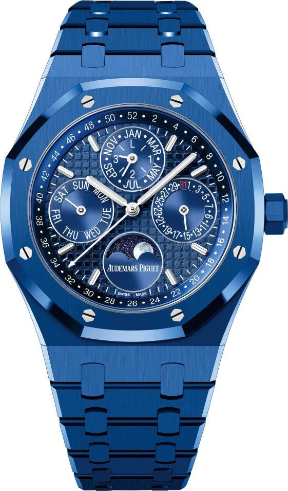 Audemars Piguet Royal Oak Perpetual Calendar Blue Ceramic Blue Dial