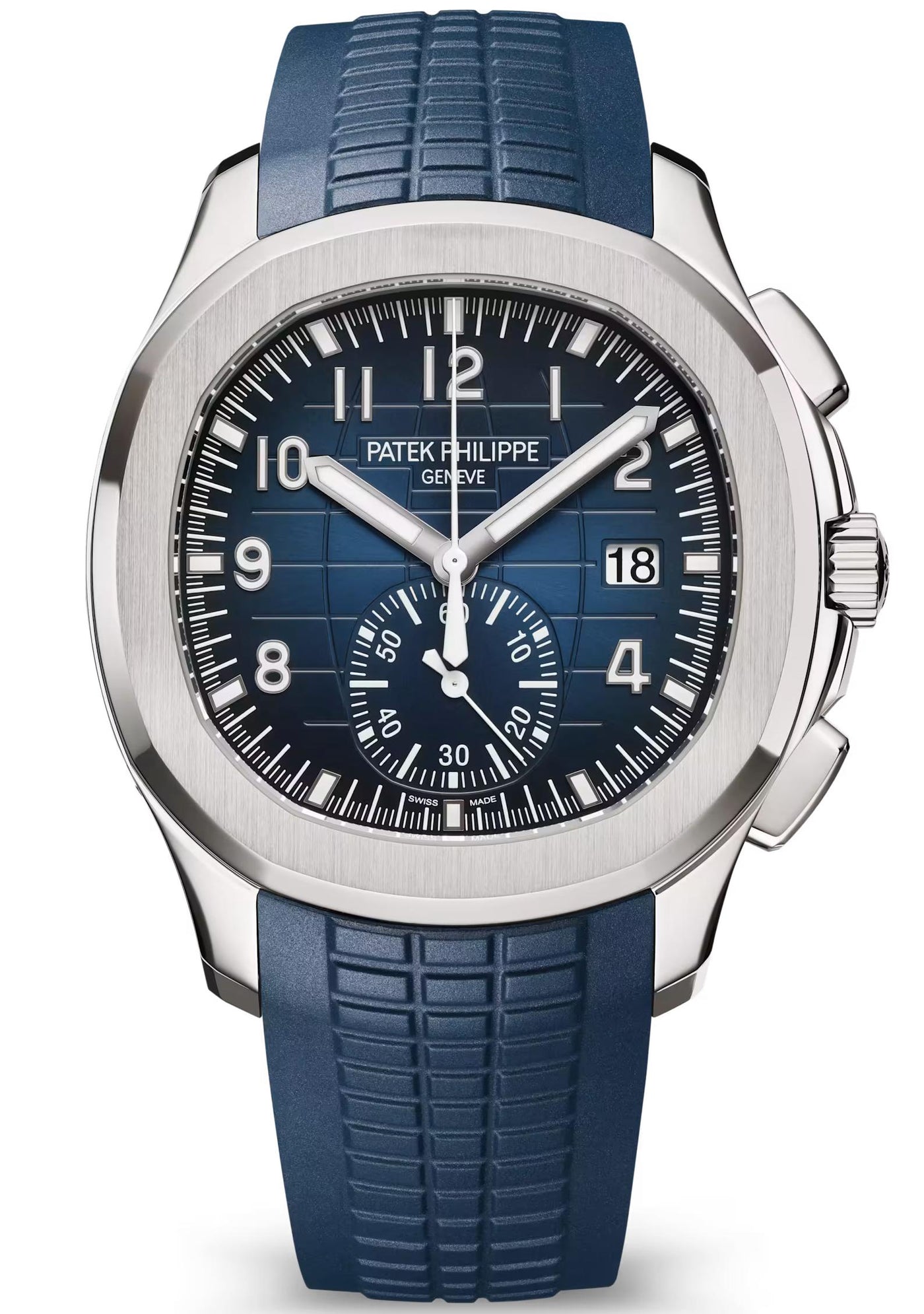 Patek Philippe Aquanaut Chronograph 42.2mm White Gold Blue Dial