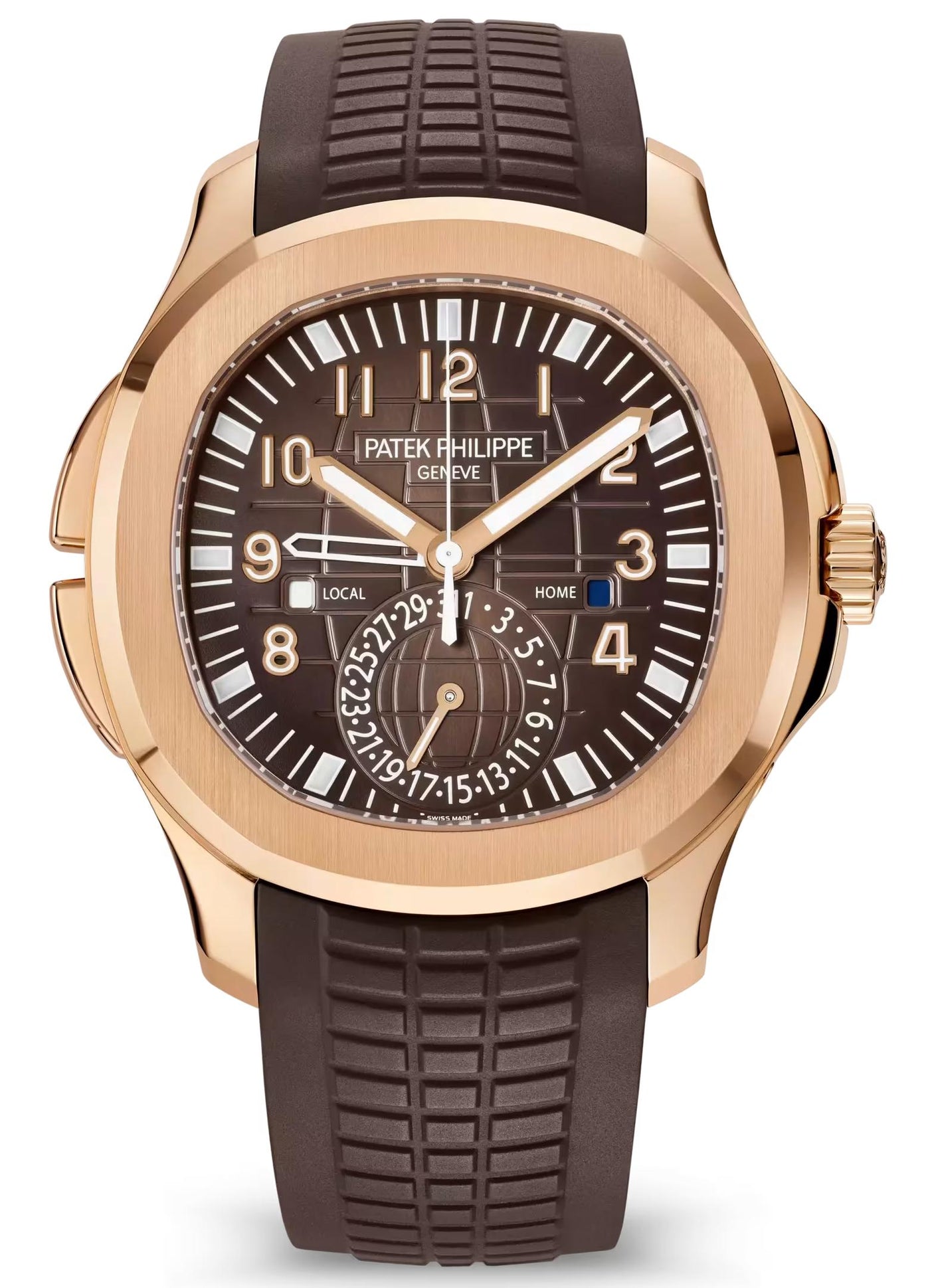 Patek Philippe Aquanaut Travel Time 40.8mm Rose Gold Brown Dial