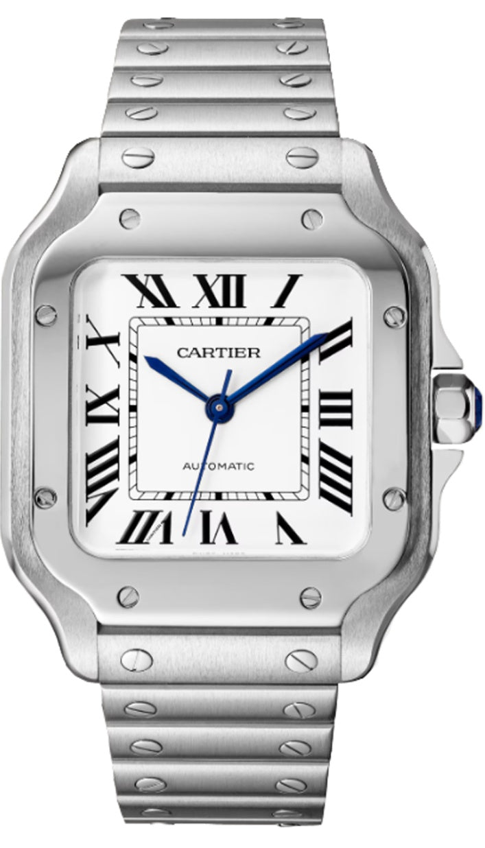 Cartier Santos Medium Steel White Dial