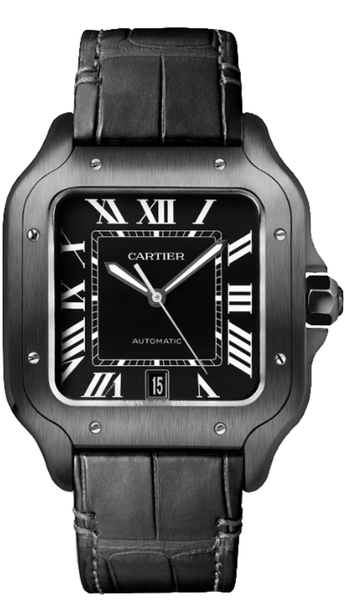 Cartier Santos Large ADLC Black Dial