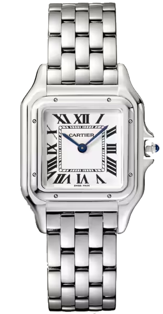Cartier Panthere Medium Steel Silvered Roman Dial