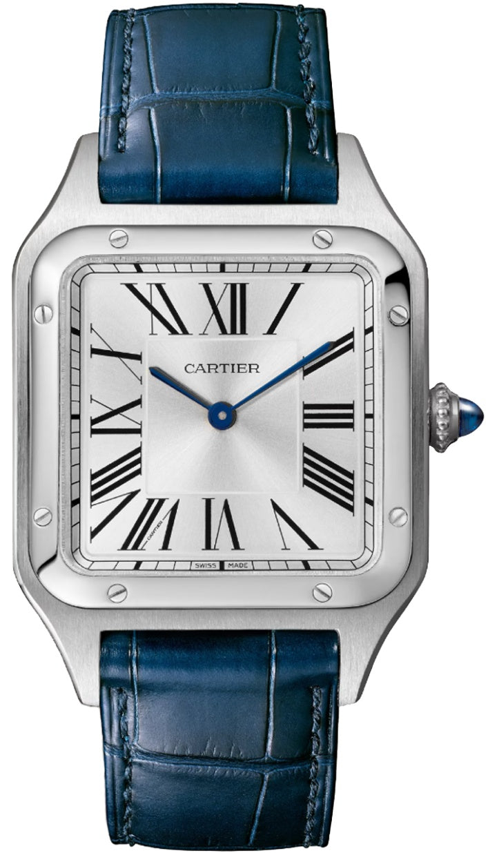 Cartier Santos-Dumont Large Steel Silver Dial