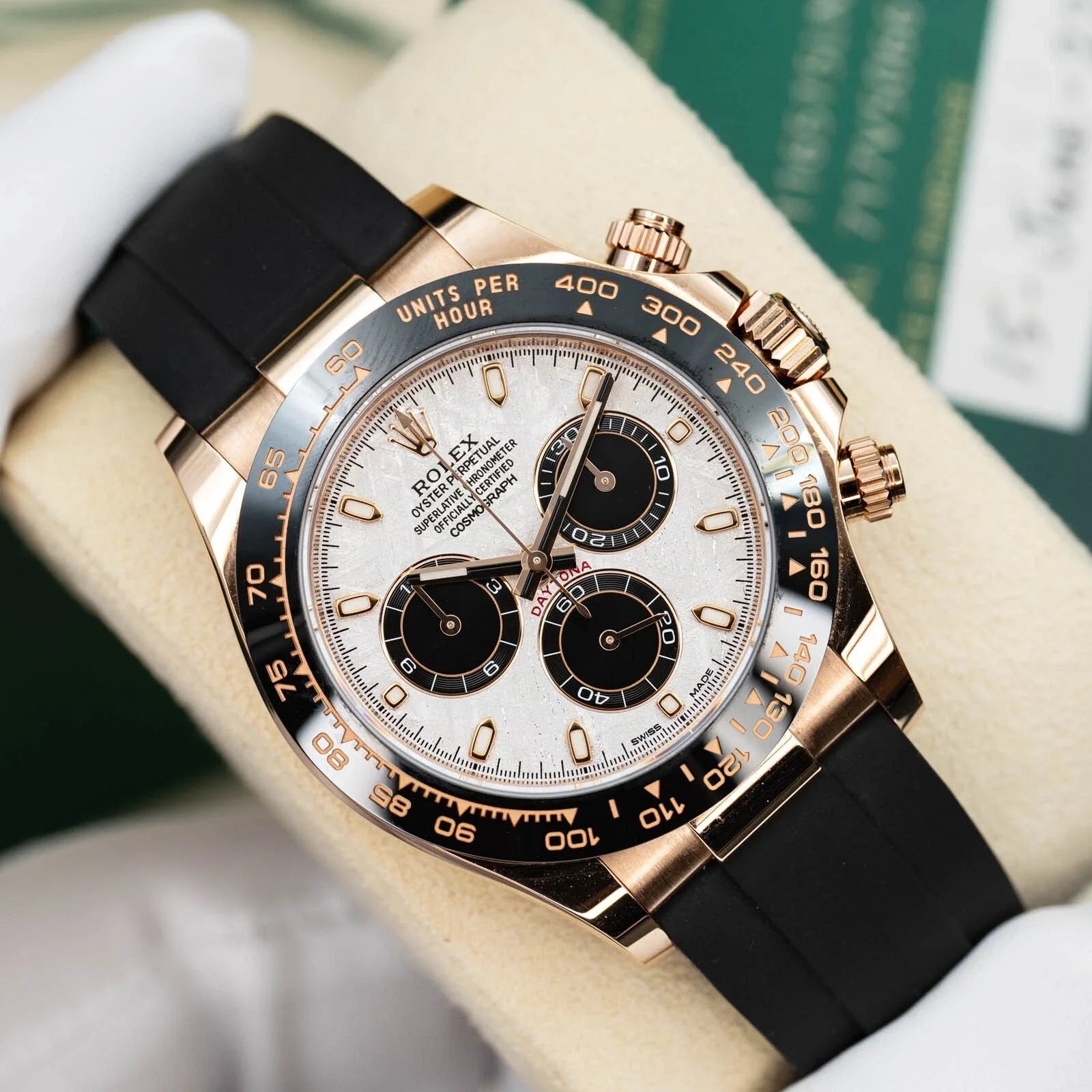 Rolex Daytona 116515LN Rose Gold Meteorite Dial -- FULL SET w/ WHITE TAG