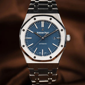 AUDEMARS PIGUET Royal Oak Watch 1.6" Blue 15400ST Stainless Steel 41mm