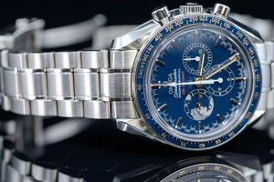 Omega Speedmaster Moonwatch Apollo 45th Anniversary Stainless Steel 42mm Blue