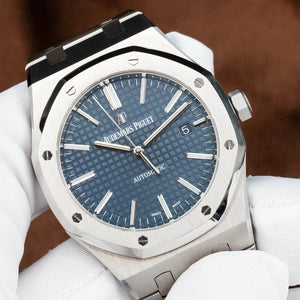 AUDEMARS PIGUET Royal Oak Watch 1.6" Blue 15400ST Stainless Steel 41mm