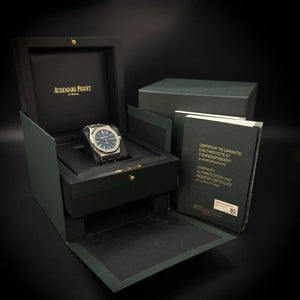 AUDEMARS PIGUET Royal Oak Watch 1.6" Blue 15400ST Stainless Steel 41mm