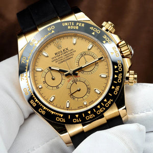 Mint Rolex 116518LN Daytona 40mm Champagne Dial 18K Yellow Gold Watch 2022