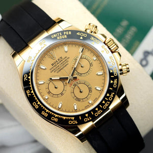 Mint Rolex 116518LN Daytona 40mm Champagne Dial 18K Yellow Gold Watch 2022