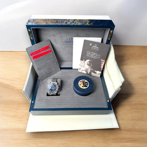 Omega Speedmaster Moonwatch Apollo 45th Anniversary Stainless Steel 42mm Blue