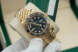 Rolex GMT-Master II 126718GRNR – 40mm 18K Yellow Gold – Black Dial