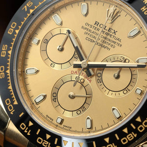 Mint Rolex 116518LN Daytona 40mm Champagne Dial 18K Yellow Gold Watch 2022