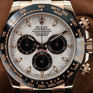 Rolex Daytona 116515LN Rose Gold Meteorite Dial -- FULL SET w/ WHITE TAG