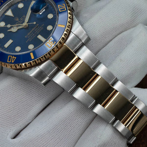 ROLEX Submariner Bluesy 18kt Gold & SS Blue Sunburst Dial 116613LB