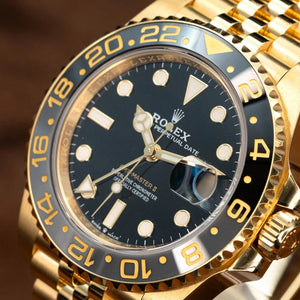 Rolex GMT-Master II 126718GRNR – 40mm 18K Yellow Gold – Black Dial