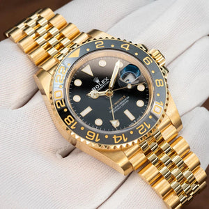 Rolex GMT-Master II 126718GRNR – 40mm 18K Yellow Gold – Black Dial