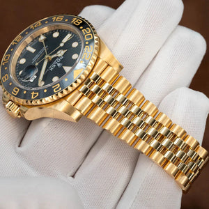 Rolex GMT-Master II 126718GRNR – 40mm 18K Yellow Gold – Black Dial