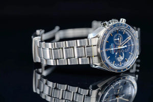 Omega Speedmaster Moonwatch Apollo 45th Anniversary Stainless Steel 42mm Blue