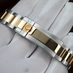 ROLEX Submariner Bluesy 18kt Gold & SS Blue Sunburst Dial 116613LB